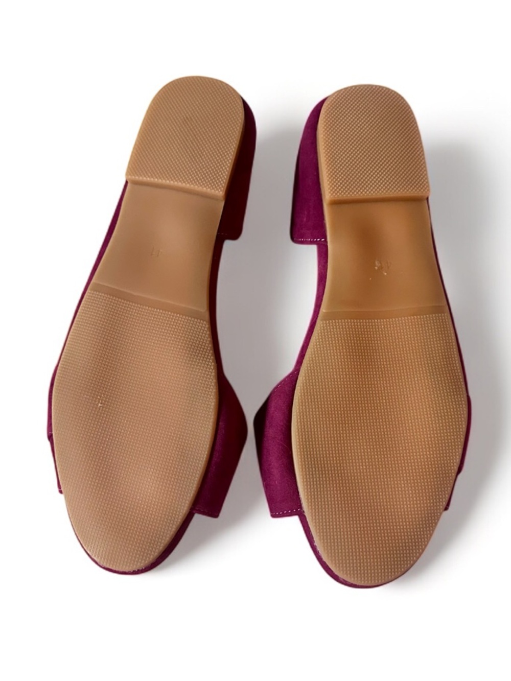 Women’s Open-Toe Slingback Flats in Plum - Picture 10 of 13